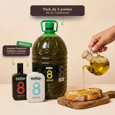 Pack Ahorro familiar 15L Tradicional + regalo Premium Intenso y Suave